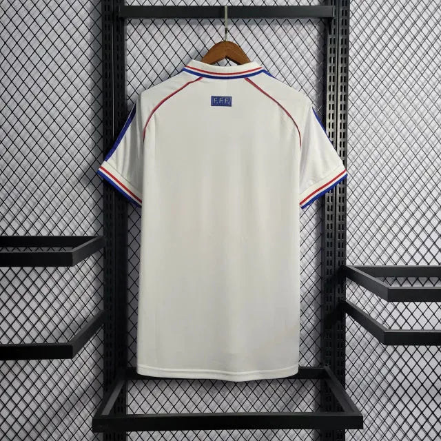 Camisa França Retrô 1998 - Torcedor Masculina Branca - Camisa de Time Oficial - Buyit