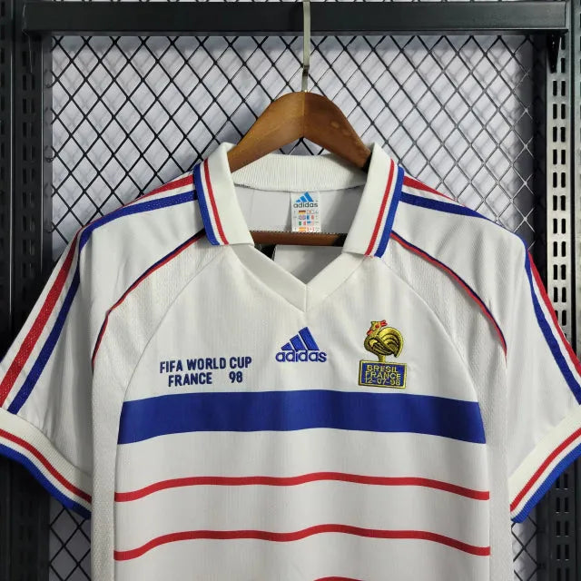 Camisa França Retrô 1998 - Torcedor Masculina Branca - Camisa de Time Oficial - Buyit