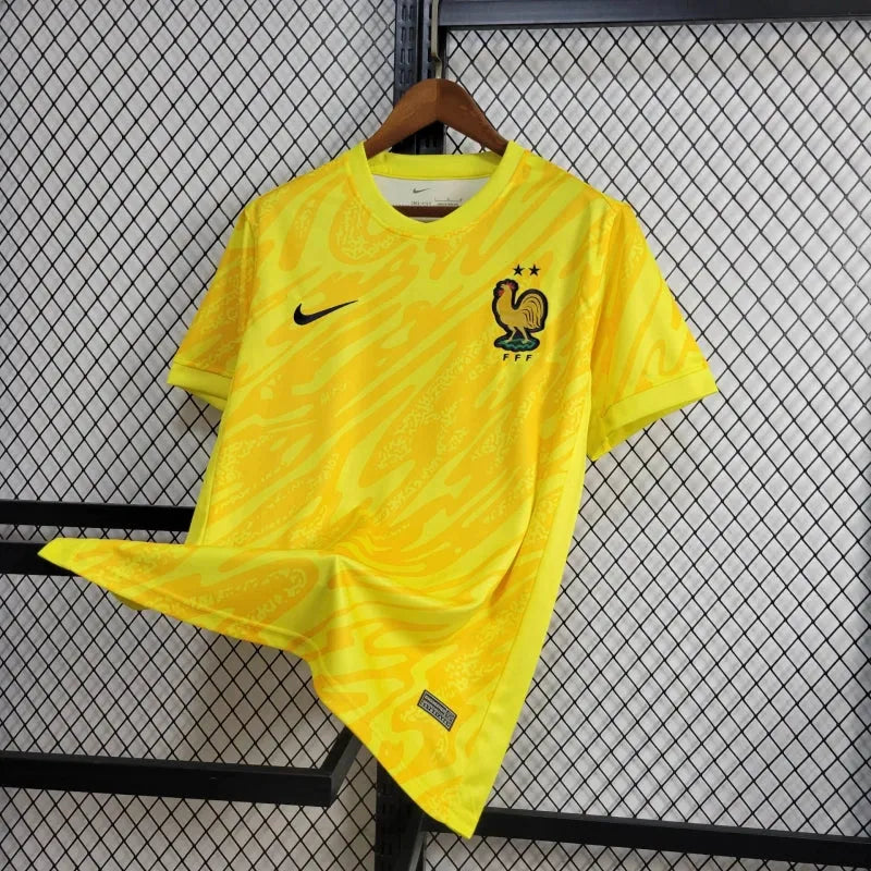 Camisa França Goleiro 24/25 - Torcedor Masculina Amarela - Camisa de Time Oficial - Buyit