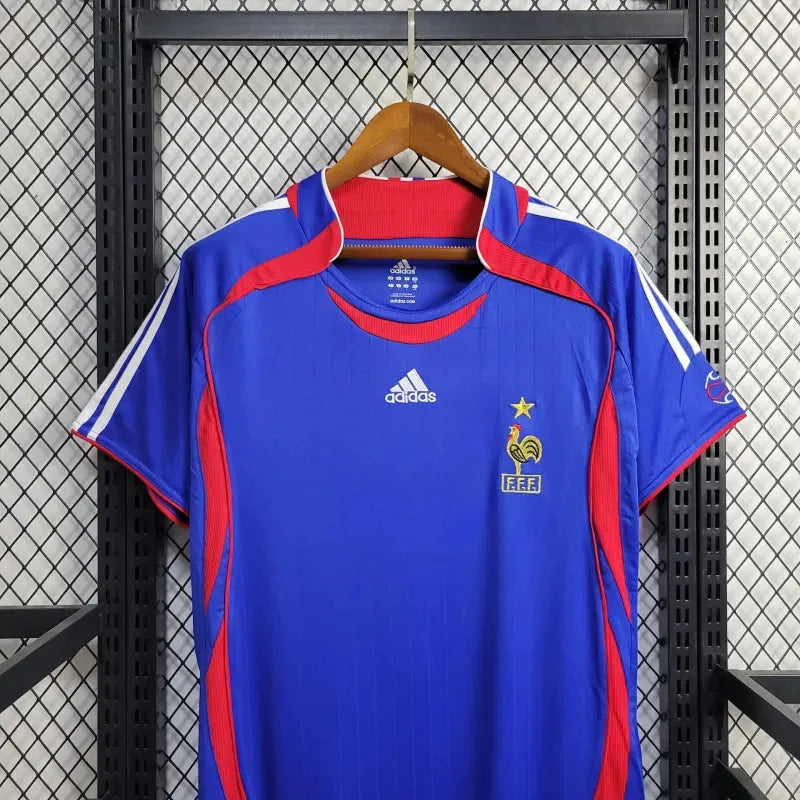 Camisa França Retrô Home 2006 - Torcedor Masculina Azul - Camisa de Time Oficial - Buyit