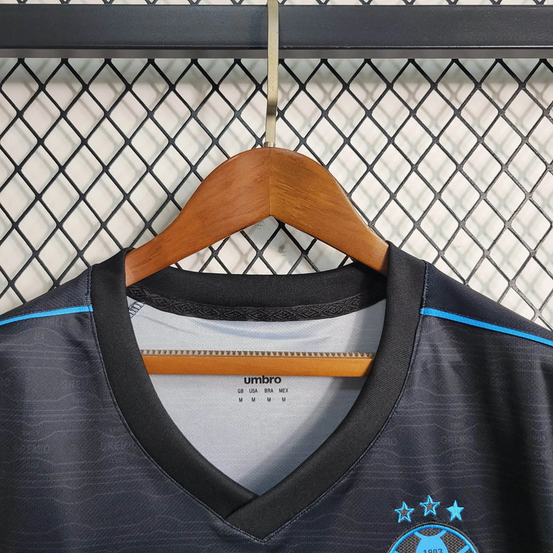 Camisa Grêmio Away II 23/24 - Torcedor Feminina Preta e Azul - Camisa de Time Oficial - Buyit