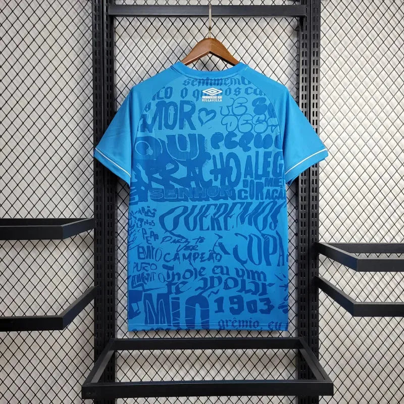 Camisa Grêmio Treino 24/25 - Torcedor Masculina Azul - Grêmio, eu te dou a vida 1903 - Camisa de Time Oficial - Buyit