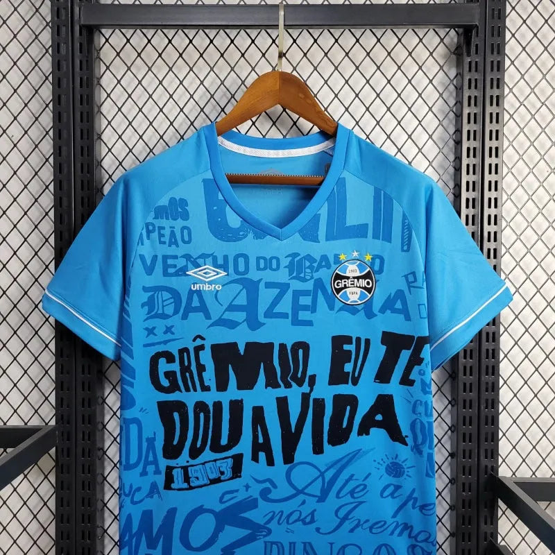 Camisa Grêmio Treino 24/25 - Torcedor Masculina Azul - Grêmio, eu te dou a vida 1903 - Camisa de Time Oficial - Buyit