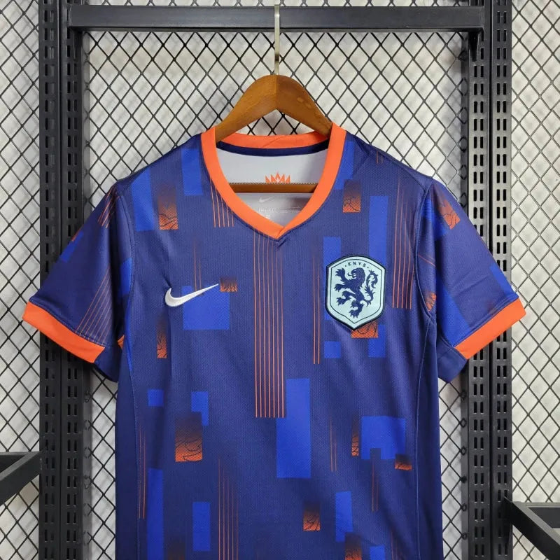 Camisa Holanda Away 24/25 - Torcedor Masculina Azul - Camisa de Time Oficial - Buyit