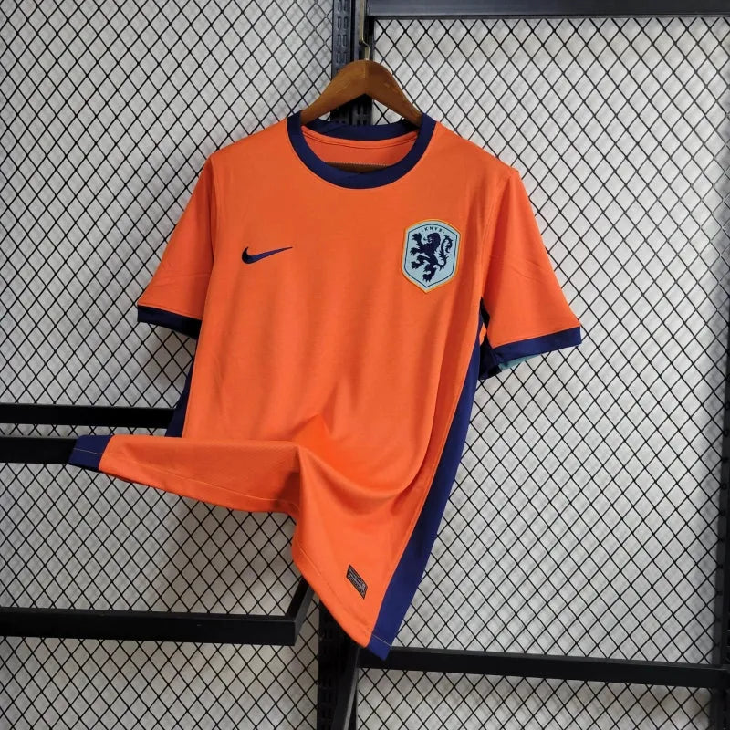 Camisa Holanda Home 24/25 - Torcedor Masculina Laranja - Camisa de Time Oficial - Buyit