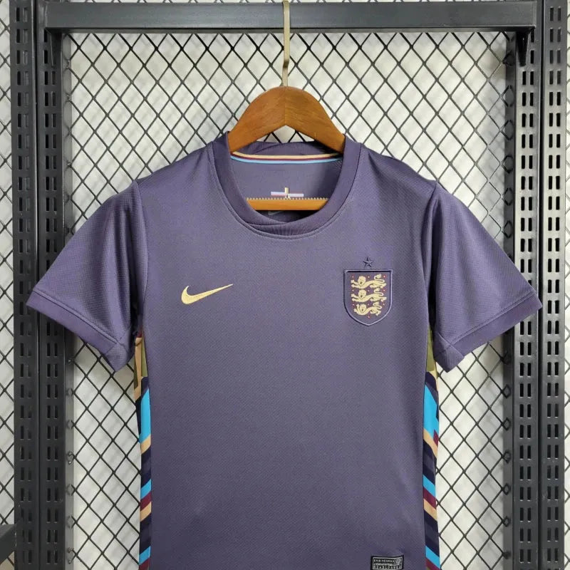 Camisa Inglaterra Away 24/25 - Torcedor Infantil Roxa - Camisa de Time Oficial - Buyit