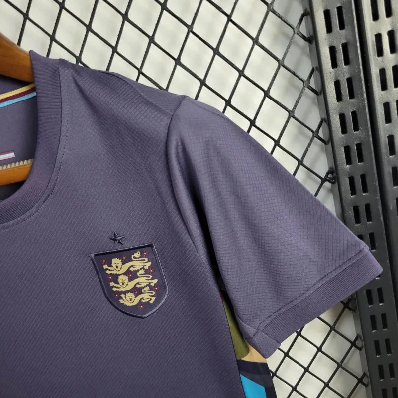 Camisa Inglaterra Away 24/25 - Torcedor Infantil Roxa - Camisa de Time Oficial - Buyit