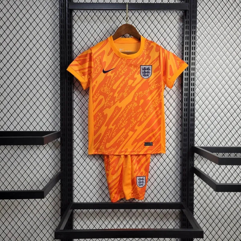 Camisa Inglaterra Goleiro 24/25 - Torcedor Infantil Laranja - Camisa de Time Oficial - Buyit