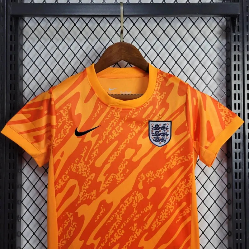 Camisa Inglaterra Goleiro 24/25 - Torcedor Infantil Laranja - Camisa de Time Oficial - Buyit