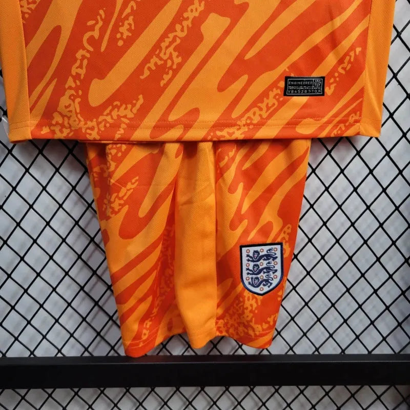 Camisa Inglaterra Goleiro 24/25 - Torcedor Infantil Laranja - Camisa de Time Oficial - Buyit