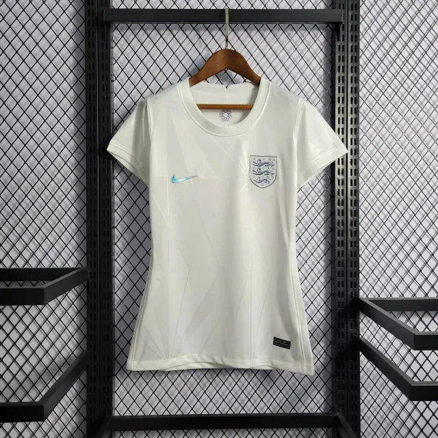 Camisa Inglaterra Home 22/23 - Torcedor Feminina Branca Refletiva - Camisa de Time Oficial - Buyit