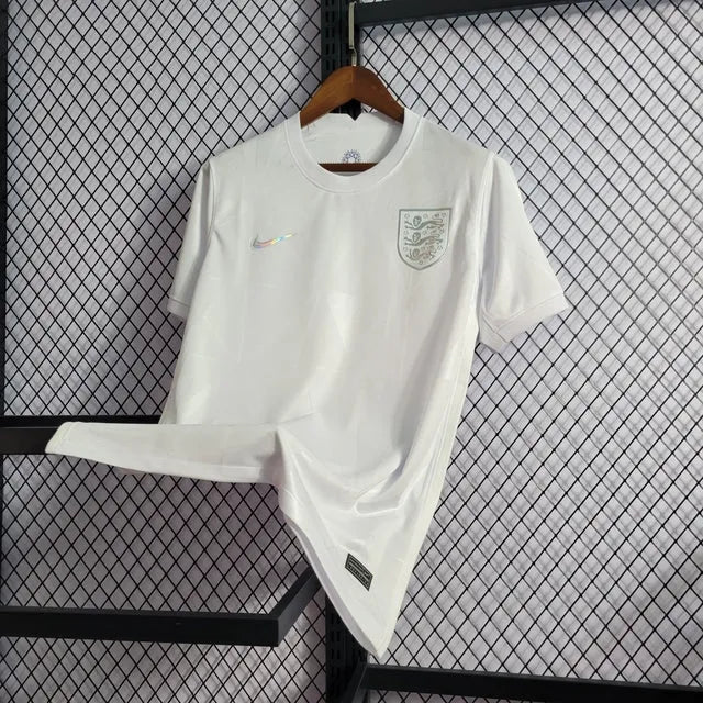 Camisa Inglaterra Home 22/23 - Torcedor Masculina Branca Refletiva - Camisa de Time Oficial - Buyit