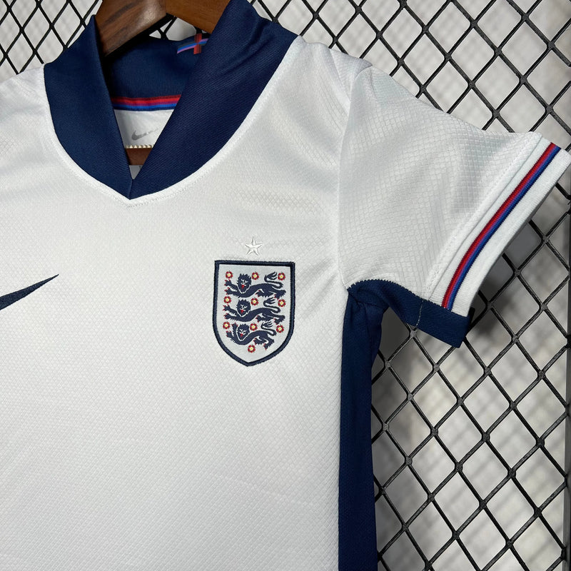 Camisa Inglaterra Home 24/25 - Torcedor Infantil Branca - Camisa de Time Oficial - Buyit