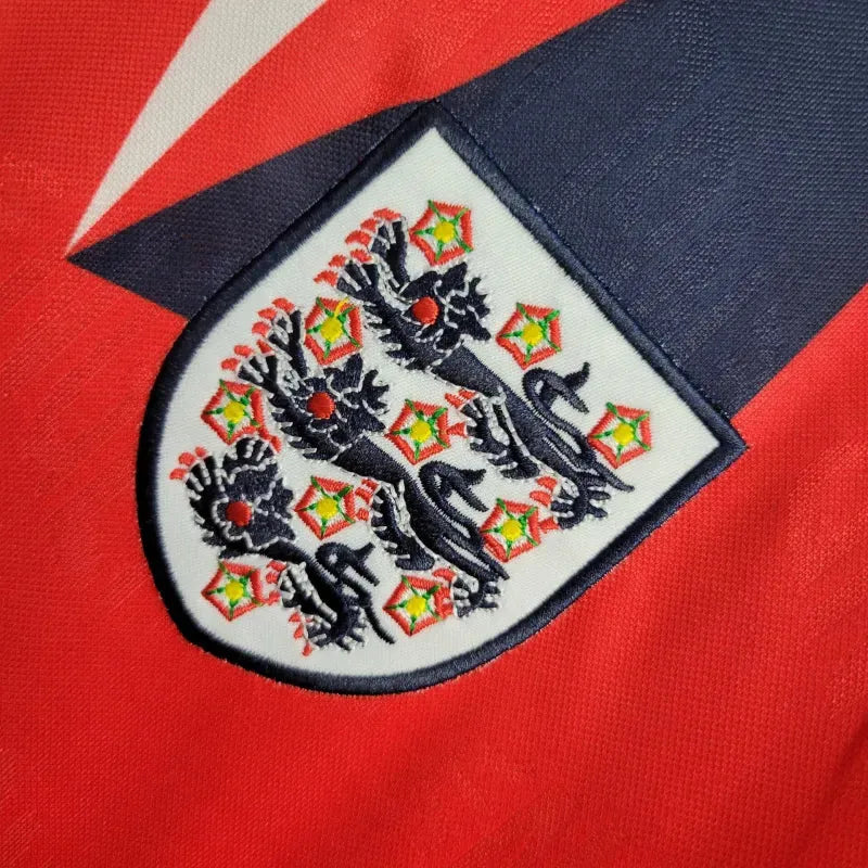 Camisa Inglaterra Retrô Away 1992 - Torcedor Masculina Vermelha - Camisa de Time Oficial - Buyit