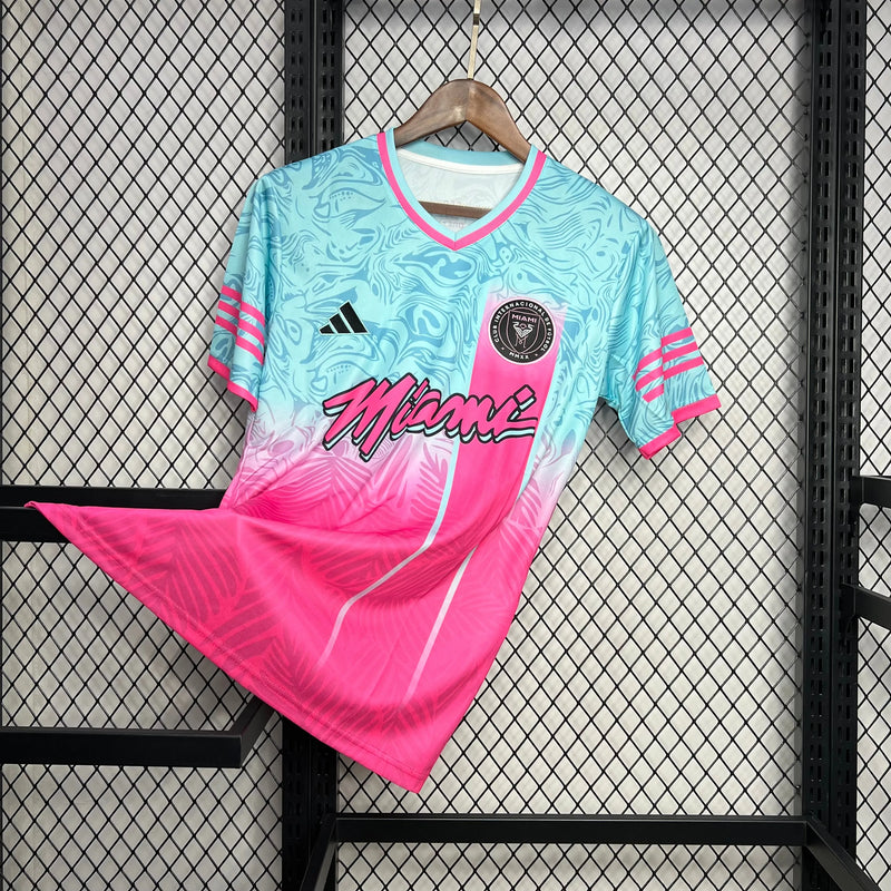 Camisa Inter Miami Edição Especial 24/25 - Torcedor Masculina Azul e Rosa - Camisa de Time Oficial - Buyit