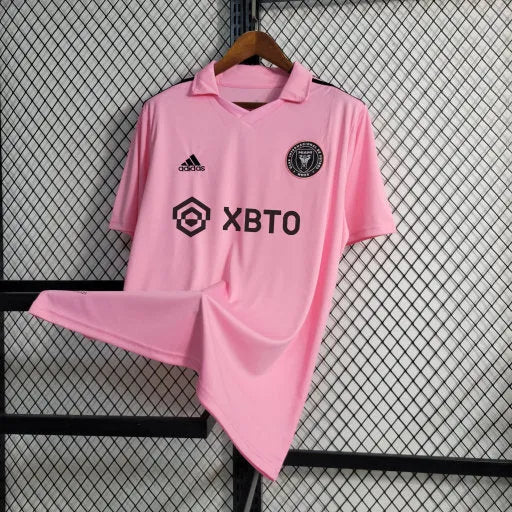 Camisa Inter Miami Home 22/23 - Torcedor Masculina Rosa + Patch Messi - Camisa de Time Oficial - Buyit