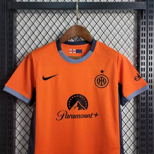 Camisa Inter de Milão Away II 23/24 - Torcedor Infantil Laranja - Camisa de Time Oficial - Buyit