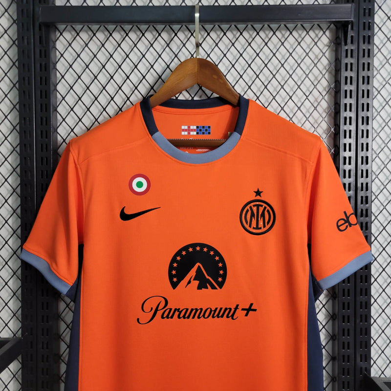 Camisa Inter de Milão Away II 23/24 - Torcedor Masculina Laranja - Camisa de Time Oficial - Buyit