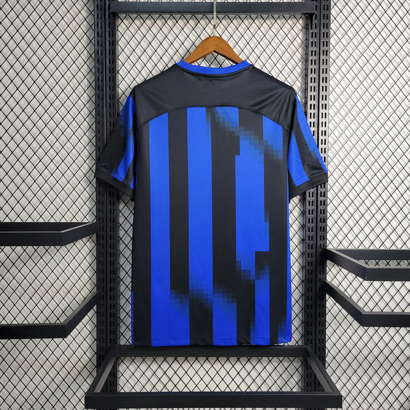 Camisa Inter de Milão Home 23/24 - Torcedor Masculina Azul e Preta - Camisa de Time Oficial - Buyit