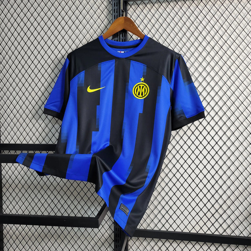 Camisa Inter de Milão Home 23/24 - Torcedor Masculina Azul e Preta - Camisa de Time Oficial - Buyit