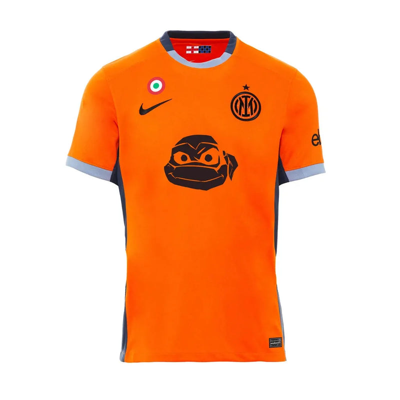 Camisa Inter de Milão Tartarugas Ninja Third 24/25 - Torcedor Masculina Laranja - Camisa de Time Oficial - Buyit