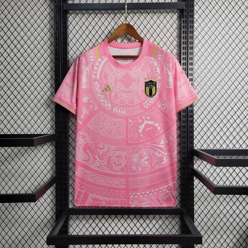 Camisa Itália Edição Especial 23/24 - Torcedor Masculina Rosa - Camisa de Time Oficial - Buyit