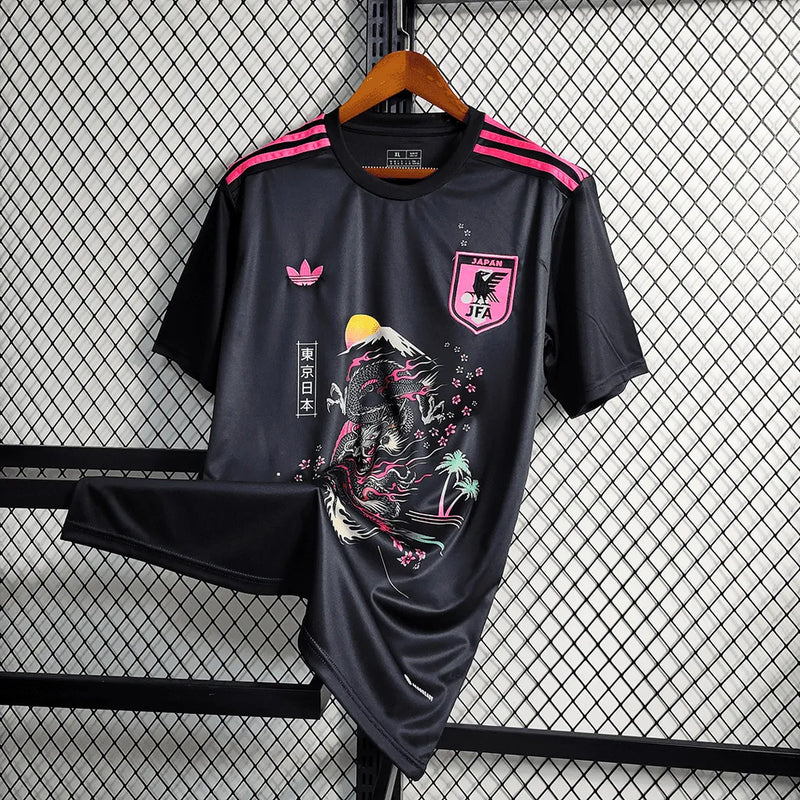 Camisa Japão Edição Especial 23/24 - Torcedor Masculina Preta e Rosa - Camisa de Time Oficial - Buyit