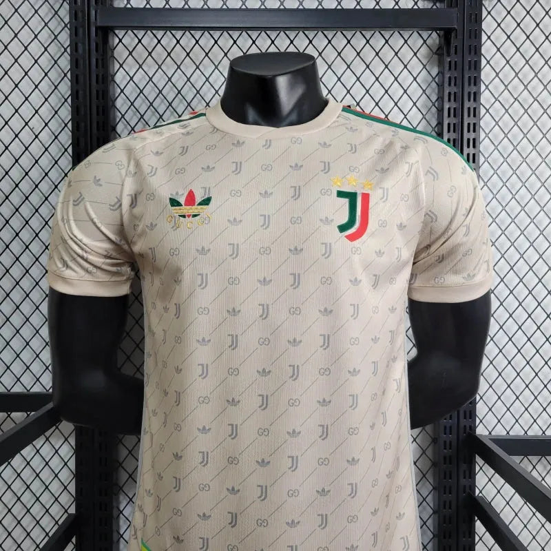 Camisa Juventus Edição Especial Gucci 24/25 - Jogador Masculina Bege - Camisa de Time Oficial - Buyit