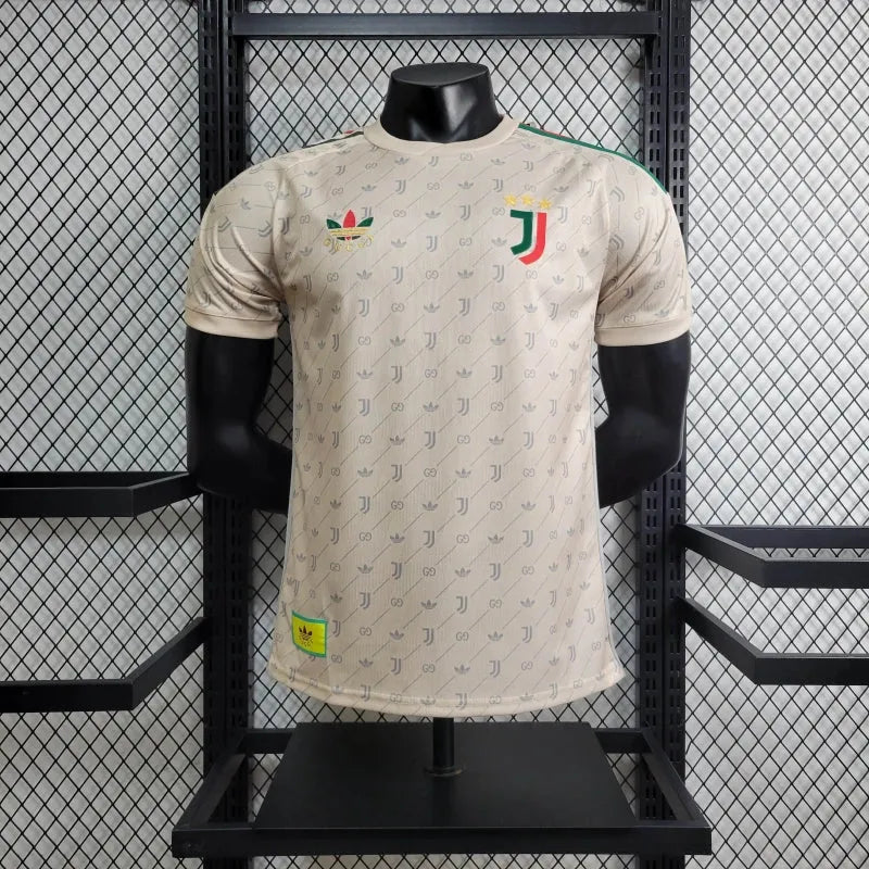 Camisa Juventus Edição Especial Gucci 24/25 - Jogador Masculina Bege - Camisa de Time Oficial - Buyit