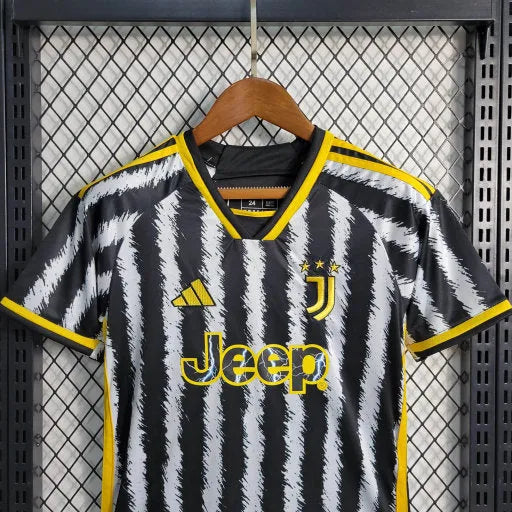 Camisa Juventus Home 23/24 - Torcedor Infantil Zebra - Camisa de Time Oficial - Buyit