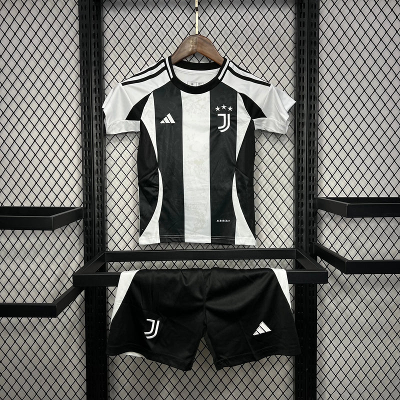 Camisa Juventus Home 24/25 - Torcedor Infantil Preta e Branca - Camisa de Time Oficial - Buyit