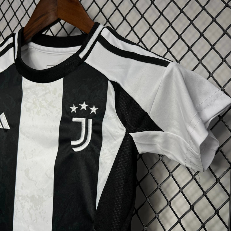 Camisa Juventus Home 24/25 - Torcedor Infantil Preta e Branca - Camisa de Time Oficial - Buyit