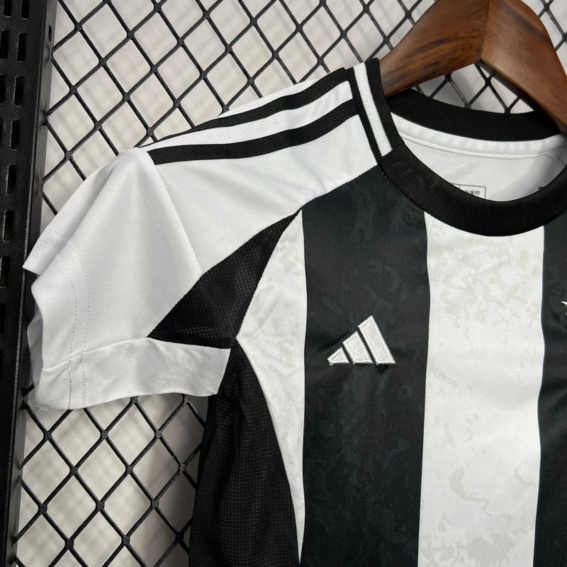 Camisa Juventus Home 24/25 - Torcedor Infantil Preta e Branca - Camisa de Time Oficial - Buyit