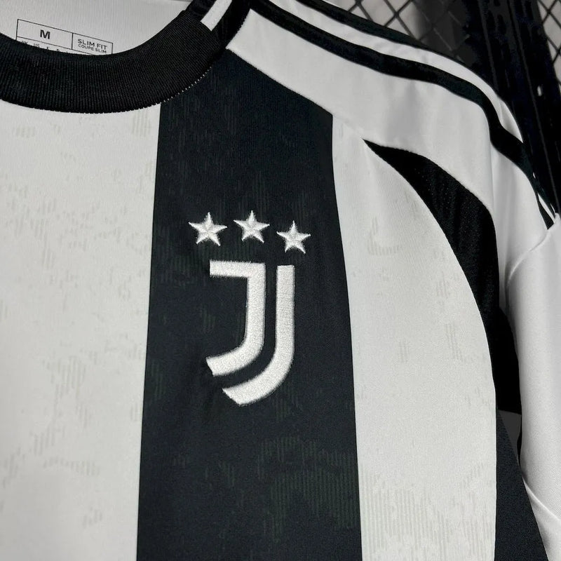 Camisa Juventus Home 24/25 - Torcedor Masculina Preta e Branca - Camisa de Time Oficial - Buyit