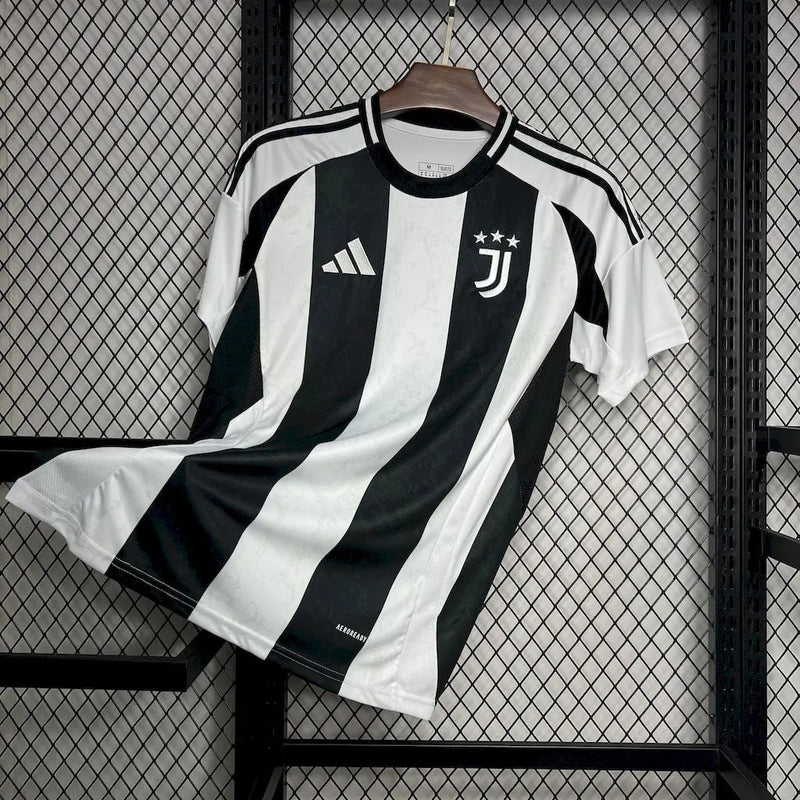 Camisa Juventus Home 24/25 - Torcedor Masculina Preta e Branca - Camisa de Time Oficial - Buyit