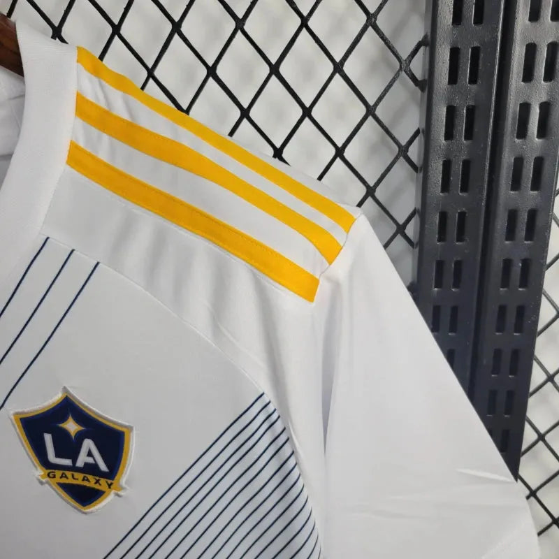 Camisa LA Galaxy Home 24/25 - Torcedor Masculina Branca e Amarela - Camisa de Time Oficial - Buyit