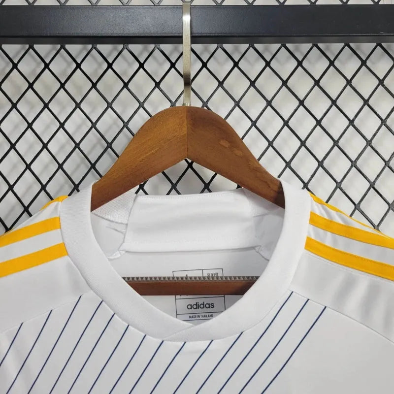 Camisa LA Galaxy Home 24/25 - Torcedor Masculina Branca e Amarela - Camisa de Time Oficial - Buyit