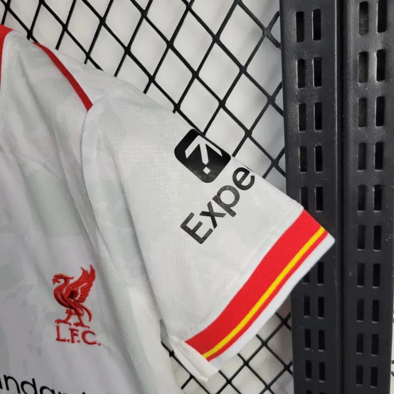 Camisa Liverpool Away 2 24/25 - Torcedor Infantil Branca - Camisa de Time Oficial - Buyit