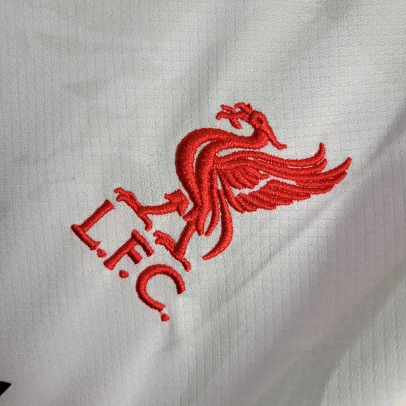 Camisa Liverpool Away 2 24/25 - Torcedor Infantil Branca - Camisa de Time Oficial - Buyit