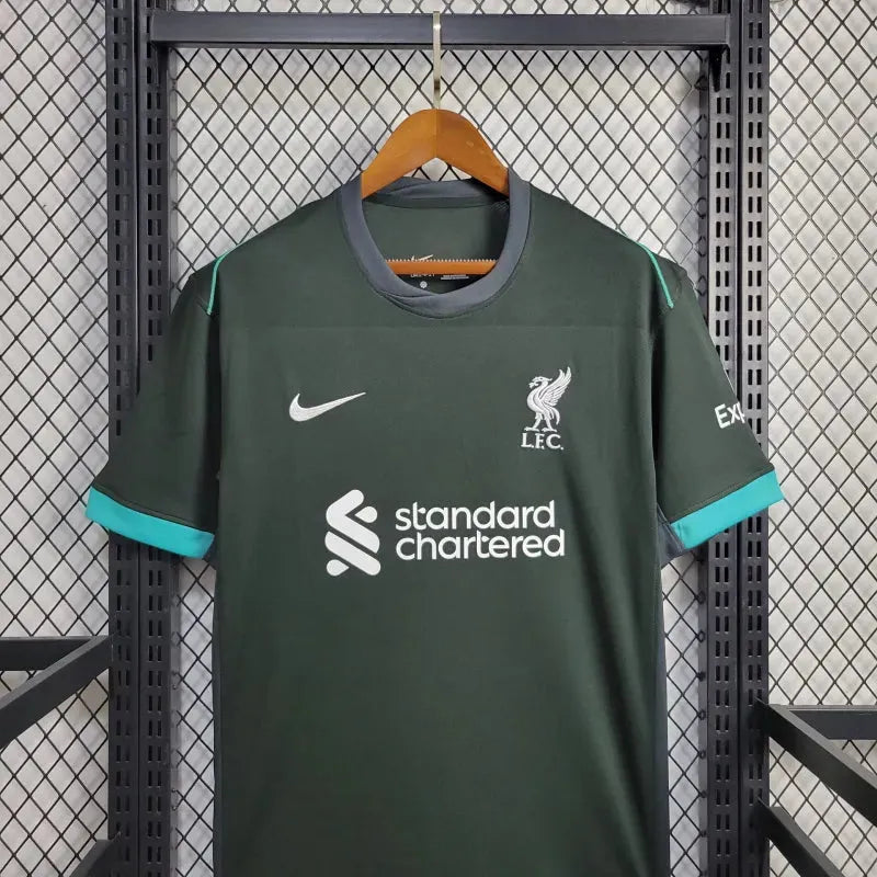 Camisa Liverpool Away 24/25 - Torcedor Masculina Preta - Camisa de Time Oficial - Buyit