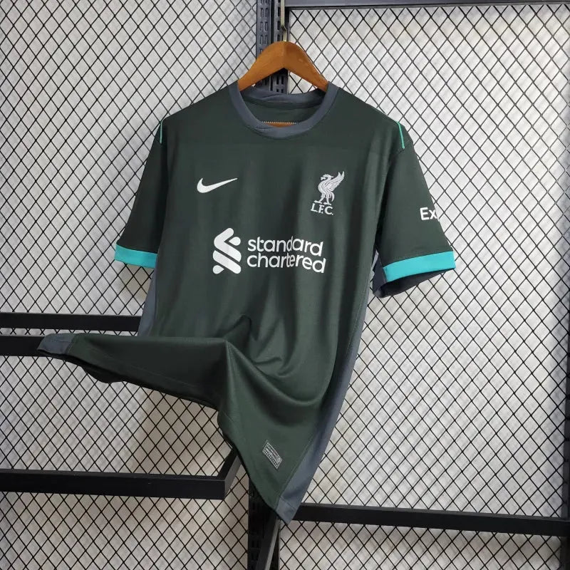 Camisa Liverpool Away 24/25 - Torcedor Masculina Preta - Camisa de Time Oficial - Buyit