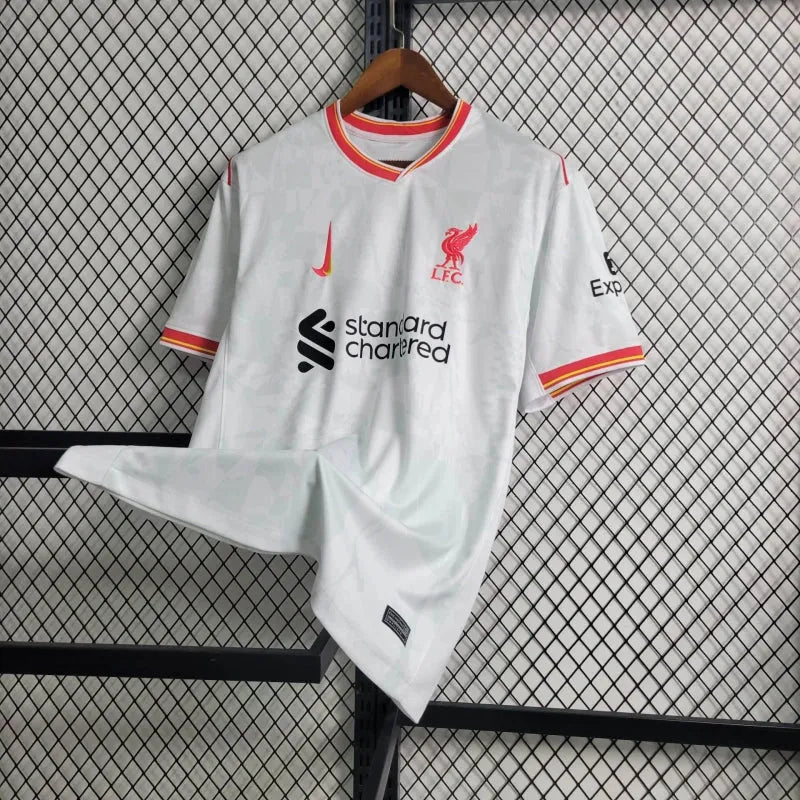 Camisa Liverpool Away II 24/25 - Torcedor Masculina Branca e Vermelha - Camisa de Time Oficial - Buyit