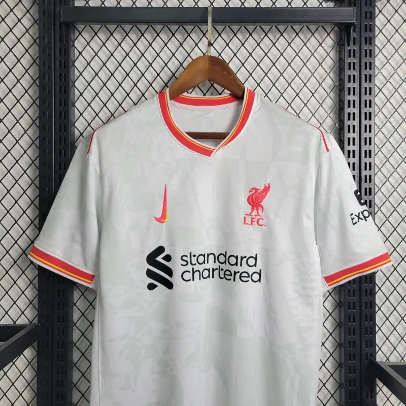 Camisa Liverpool Away II 24/25 - Torcedor Masculina Branca e Vermelha - Camisa de Time Oficial - Buyit