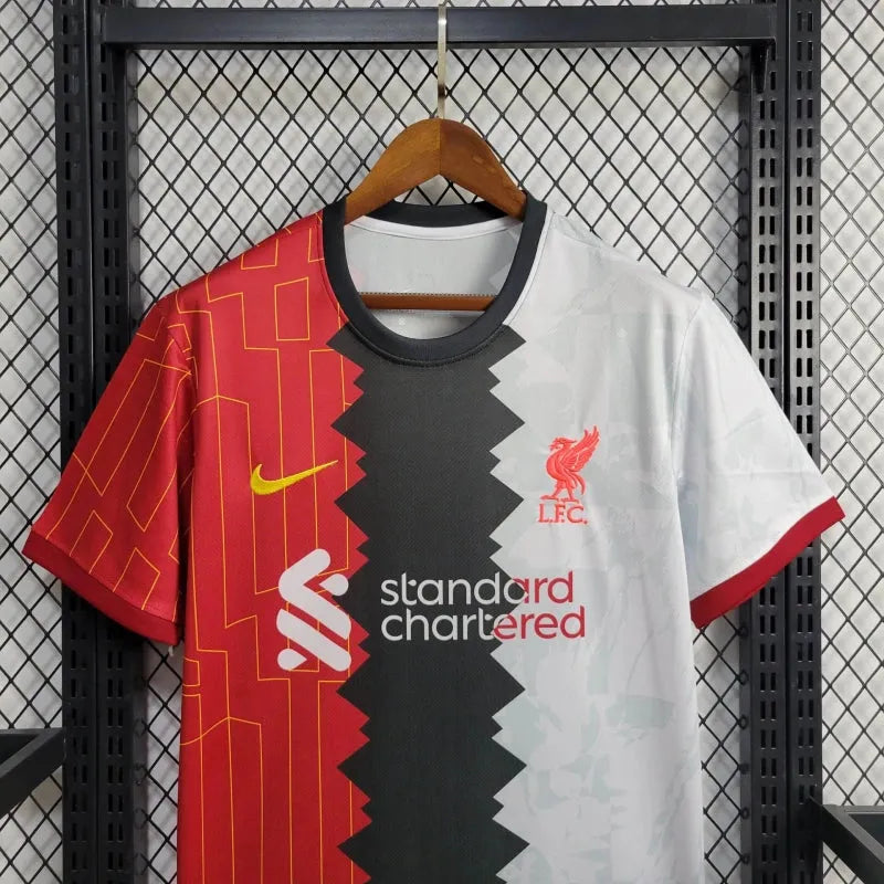 Camisa Liverpool Edição Especial 24/25 - Torcedor Masculina Vermelha, Preta e Branca - Camisa de Time Oficial - Buyit