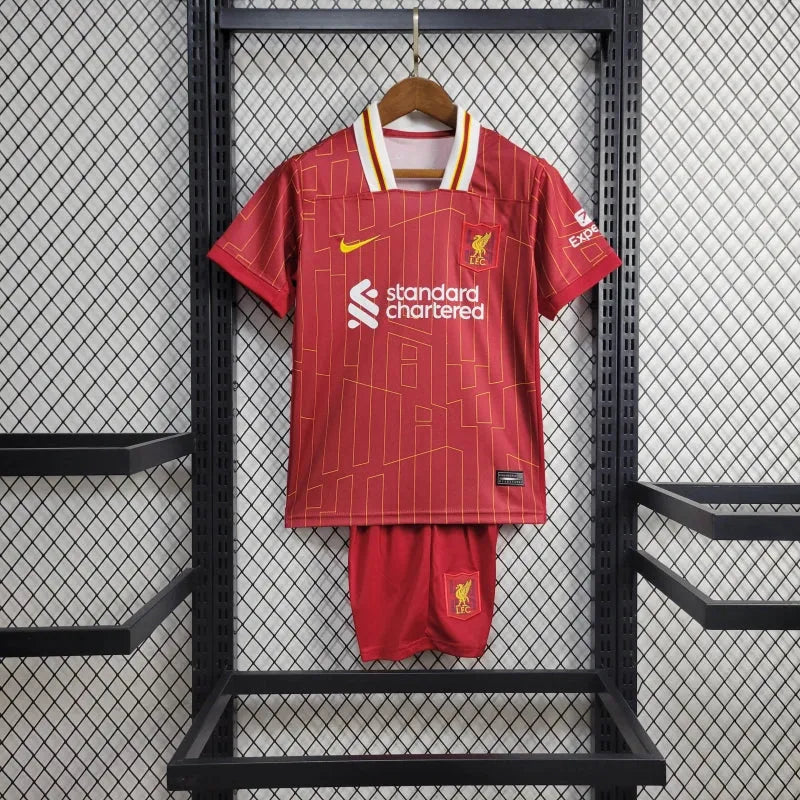 Camisa Liverpool Home 24/25 - Torcedor Infantil Vermelha - Camisa de Time Oficial - Buyit