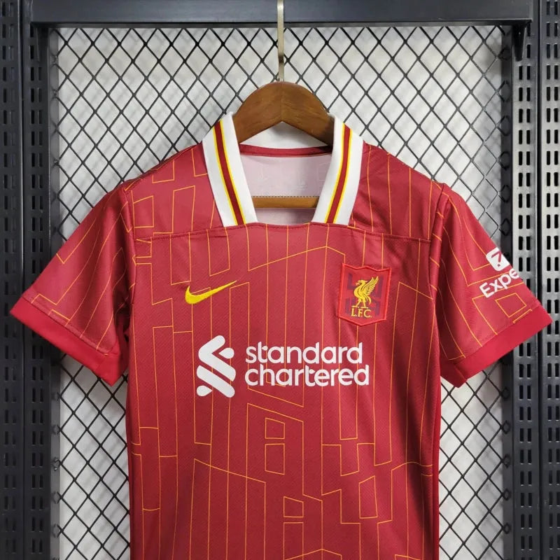 Camisa Liverpool Home 24/25 - Torcedor Infantil Vermelha - Camisa de Time Oficial - Buyit