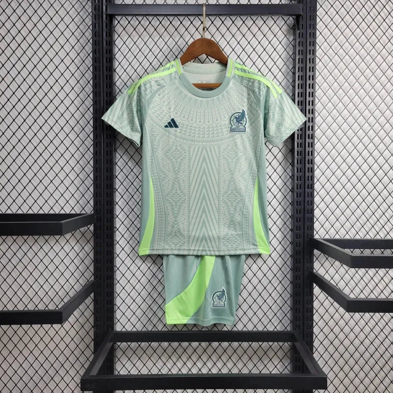 Camisa México Away 24/25 - Torcedor Infantil Verde - Camisa de Time Oficial - Buyit