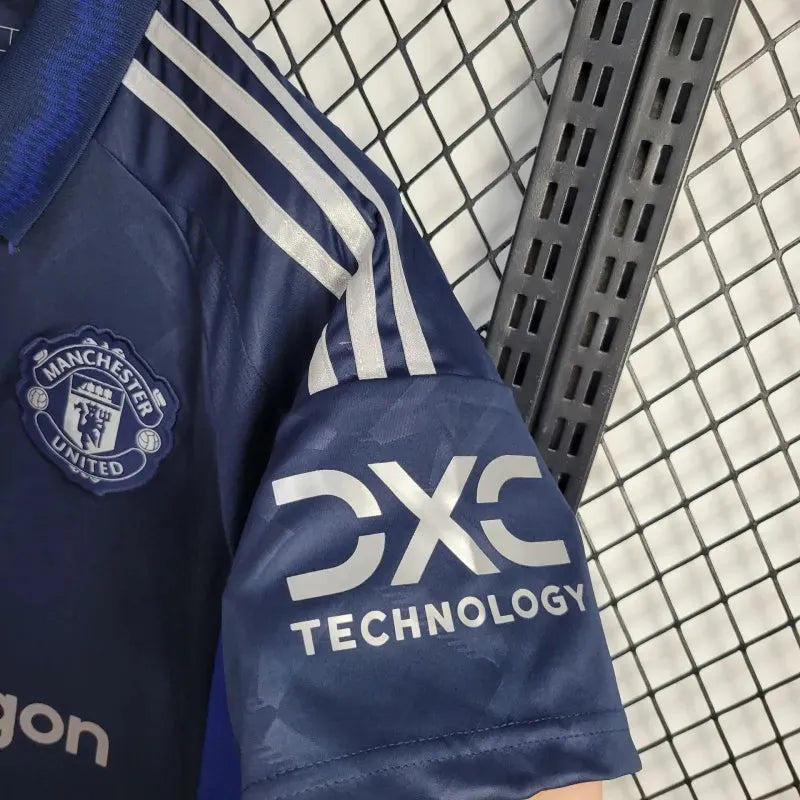 Camisa Manchester United Away 24/25 - Torcedor Masculina Azul Escuro - Camisa de Time Oficial - Buyit