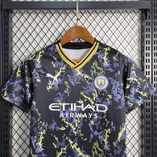 Camisa Manchester City Edição Escpecial 23/24 - Torcedor Infantil Preta - Camisa de Time Oficial - Buyit