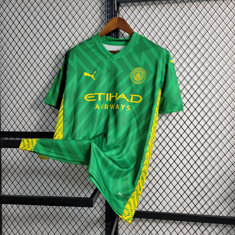 Camisa Manchester City Goleiro 23/24 - Torcedor Masculina Verde - Camisa de Time Oficial - Buyit